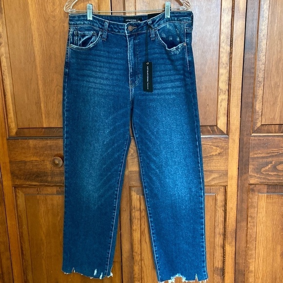 Just Black Denim - Just Black Denim High Rise Vintage Straight Leg Raw Hem MP&Co. Boutique NWT 31